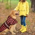 thumbnail image 4 of HDE Dog Raincoat Hooded Slicker Poncho for Small to X-Large Dogs and Puppies Plaid XL, 4 of 7