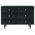 thumbnail image 2 of Riverbay Furniture Six Drawer Wood Geo Texture Dresser in Black, 2 of 5
