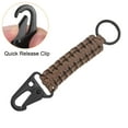thumbnail image 3 of Uxcell Paracord Keychain, Braided Lanyard Key Clip Survival Keychains Brown, 3 of 6