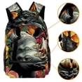 thumbnail image 3 of Lightweight Backpack Abstract Rhinoceros School Bag Travel Laptop Daypack for Men Women Casual Rucksack, 3 of 6