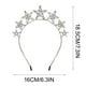thumbnail image 3 of Diadema de novia con estrellas brillantes | Accesorios para el cabello con diamantes de imitación para mujeres y niñas | Tocado para bodas | Diseño de aleación y elástico, 3 of 6