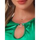 thumbnail image 5 of INSPIRE CHIC Crop Tops Metálicos para Mujeres con Manga Corta y Abertura para Fiesta de Halloween Top Holográfico Brillante S Verde, 5 of 5