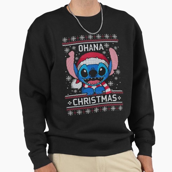 Ohana Means Family Funny Sweater Unisex Sweatshirt Funny Christmas Retro Vintage Graphic G10463, Up to Size 5XL