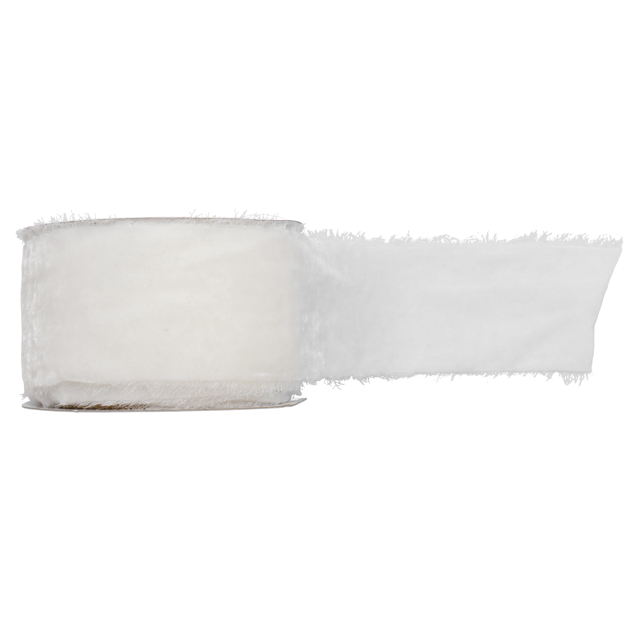 My Texas House White Velvet Christmas Ribbon, 2.5" x 12'