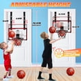 thumbnail image 2 of Flooyes Indoor Basketball Hoop for Kids, Adjustable Height Over the Door Basketball Hoop with Scoreboard, Mini Hoops Basketball Toys Christmas Birthday Gift for Boys Age 4 5 6 7 8 9 10 11 12+ (Red), 2 of 8