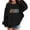 Black, variant on Hoodies for Girls Loose Fit Letter Printed Crewneck Long Sleeve Sweatshirt Top Casual Wear Sweatshirts for Girls Black 3 Years-4 Years