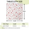 thumbnail image 2 of Red Christmas Tree Pattern Square Fitted Tablecloth with Elastic Edge,Square Table Cover,Washable Elastic Table Cover for Home Kitchen Party Decor 34"x34", 2 of 6