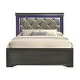 thumbnail image 4 of DeeHome Modern Brooklyn Full Size LED Bed made with Wood in Gray, 4 of 7