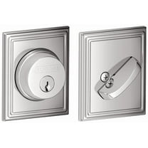 Schlage B60n-Add Single Cylinder Grade 1 Deadbolt - Chrome