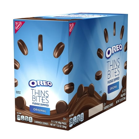 Oreo Thins Bites Fudge Dipped Original Creme, 13.6 (Best Brand Of Cookies And Cream Ice Cream)