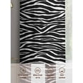 thumbnail image 6 of Zebra Printed Sheer Curtains 63 Inch Length 2 Panels Set, Modern Geometric Balck White Stripes Voile Window Treatment Rod Pocket Curtains Sheers Drapes for Bedroom/Living Room/Kitchen 52x"63"x2, 6 of 7