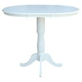 International Concepts Round Top Bar Height Pedestal Dining Table