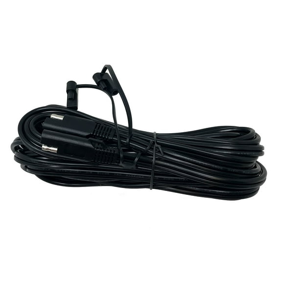 Tetra-Teknica Série MotoBasic SAE-25 Câble d'Extension 12V SAE 2 Broches avec Couvercle Anti-Poussière, 25 Pieds, Calibre 16