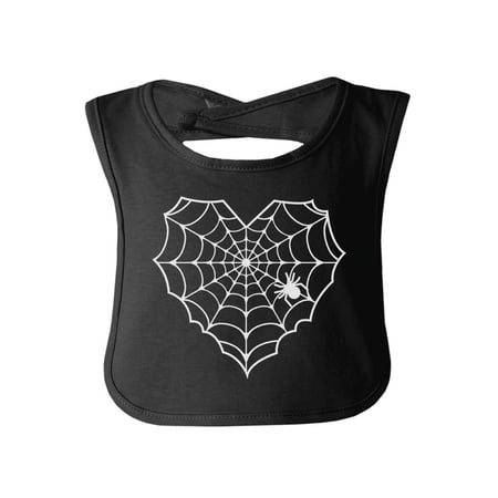

Heart Spider Web Black Halloween Bib First Halloween Newborn Gift