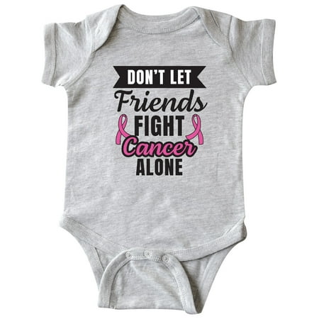 

Inktastic Breast Cancer Awareness Don t Let Friends Fight Cancer Alone Gift Baby Boy or Baby Girl Bodysuit