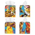 thumbnail image 2 of Sikiie Colorful Giraffes with Drinks Leather Tissue Box Cover Square, tissue box holder - 5.2”x5.2”x5.2”, 2 of 7