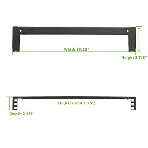 NavePoint 1U Rack de servidor de montaje en pared de montaje en pared vertical de 19 pulgadas Rack de servidor de pared con hardware negro
