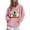 Pink, variant on CFLVAEK Plus Size Hoodies for Women Cute Graphic Sweatshirts with Hood Oversized Long Sleeve Fall Hoodie Sweatshirt with Pockets for Holiday Brown L