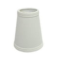 thumbnail image 6 of Aspen Creative 32652-6 Small Hardback Empire Shape Chandelier Clip-On Lamp Shade Set (6 Pack), Transitional Design in White, 4" bottom width (2 1/2" x 4" x 5"), 6 of 7