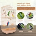thumbnail image 2 of YRLLENSDAN 39 inch Roof Top Bird Cages, Parakeet Cages Medium Bird Cage Lovebird Cage for Small Cockatiel Canary Parakeet Sun Parakeet Pet Toy, Almond, 2 of 7