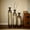Gold+White + Metal, variant on Hand-Forged Rustic Metal Floor Vases - 3-Piece Burnt Finish Set (5.7in Diameter) for Home Decor