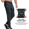 thumbnail image 6 of BROKIG Mens Stretch Lightweight Sweatpants with Zip Pockets Tapered Joggers Athletic Pants for Running,Workout,Jogging(Large,Dark Gray), 6 of 7