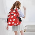 thumbnail image 6 of ALAZA Baseball on Red School Backpack Elementary Bag Bookbag Travel Rucksack, 6 of 6