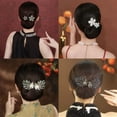 thumbnail image 2 of Fashion Elegant Alloy Flexible Non-slip Hair Styling Tool Hair Bun Roller Flower Hair Clip Lazy Hair Curler Twist Hairstyle Bun 9, 2 of 8