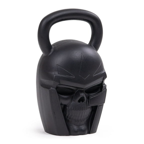 Titan Fitness 50 LB Warrior Kettlebell, Cast-Iron Skull Design, Anti-Slip Powder-Coated Handle, Cross Training Workout Equipment for Muscle Building, Cardio Fitness, Strength Training