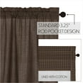 thumbnail image 4 of VHC Brands Kettle Grove Window Curtains, Plaid Prairie Swag Scalloped Set of 2 36x36x18, 4 of 5