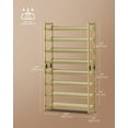 thumbnail image 3 of SONGMICS Shoe Rack, 8-Tier Shoe Organizer, Metal Rack for Garage, Set of 2, 4-Tier Stackable Shelf, with Adjustable Flat or Angled Shelves, 32-40 Pairs, Pale Gold, 3 of 6
