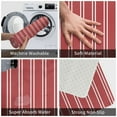 thumbnail image 3 of Rateoe Stripes Red White Pattern Flannel Door Mat Indoor Outdoor Entrance, Waterproof All-Weather Doormat,Fade Resistant, Low Profile Entryway Mat 16x24in, 3 of 7