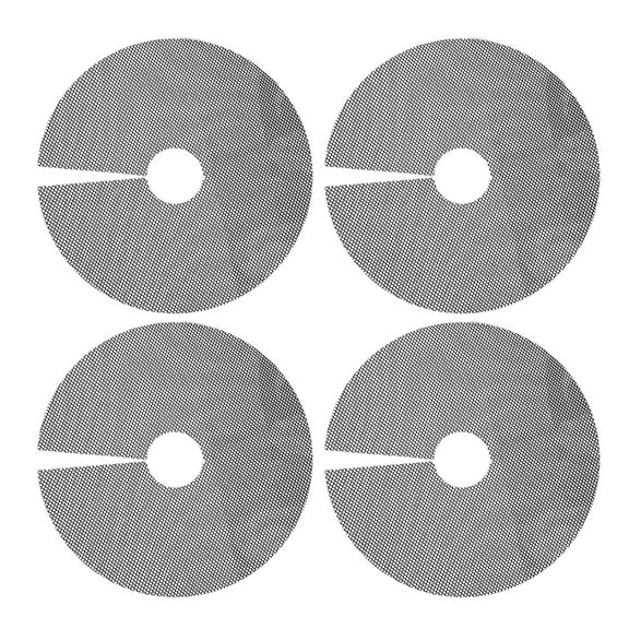 Hyasfey 4 Pcs Flower Pot Grid Soil Protector Cover Cat Digging Prevention Plant Pot Shield with Stakes Cuttable Flower Pot Grid for Indoor Outdoor Potted Plants