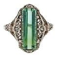 thumbnail image 2 of Xinyolin Hollow Out Green Cubic Zirconia Vintage Ring - Women's Wedding Party Jewelry, 2 of 8