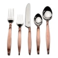 thumbnail image 1 of Copper Antique Hammered Twisted Urban 20-piece Flatware Set, 1 of 4