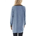 thumbnail image 4 of TWZH Women Colorblock POLO Collar Zip Front Long-sleeved Pockets Sweatshirt Tops, 4 of 4