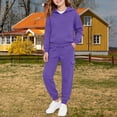 thumbnail image 4 of CAICJ98 Toddler Kids Sweatsuit Girls Boys 2 Piece Tracksuit Jogging Outfits Set Hooded Sweatshirt and Jogger Sweatpants Clothing Sets,Size 13-14 Years, 4 of 6