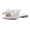 White, variant on Women's Slide Sandals Cute Bow Tie Knot Square Toe Flat Sandals Slip On Open Toe Sandals for Women or Ladies Dressy Summer Casual