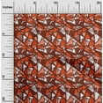 thumbnail image 2 of oneOone Cotton Flex Orange Fabric Abstracts Sewing Material Print Fabric By The Yard 40 Inch Wide, 2 of 5