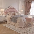 thumbnail image 3 of Girl Wood Luxury Bed Nordic Queen Cute Modern Twin King Bed Bedroom Princess Leather Camas De Matrimonio Dormitorio Furniture My Lux Decor Round, 3 of 8