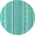 thumbnail image 1 of Ahgly Company Indoor Round Solid Light Blue Modern Area Rugs, 8' Round, 1 of 4