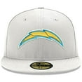 thumbnail image 2 of Men's New Era White Los Angeles Chargers Omaha Primary Logo 59FIFTY Fitted Hat, 2 of 6