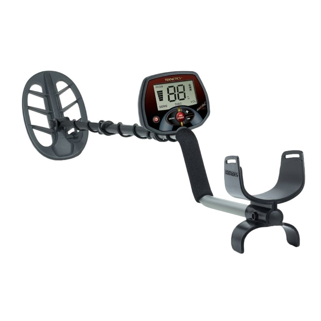 Teknetics Euro-Tek Pro Metal Detector with Tek-Point Pinpointer, 11-Inch DD Searchcoil, and Cover (Red)
