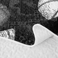thumbnail image 5 of Homewish Kids Basketball Bed Spread Queen For Boys,Sports Theme Queen Coverlet Set,Black Gray,3 Pieces, 5 of 7
