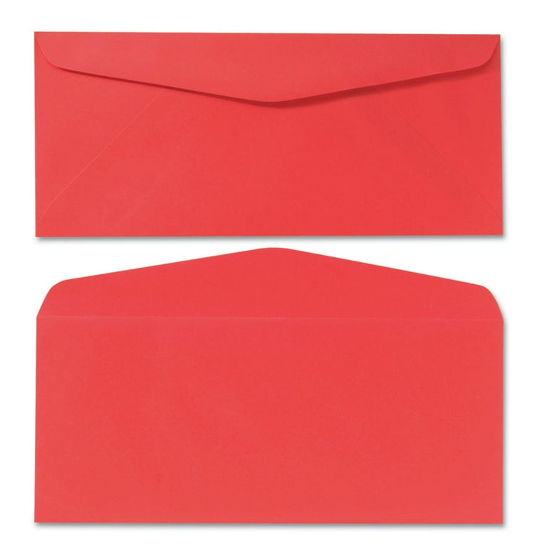 Quality Park No. 10 Letter Size Red Business Envelopes, 25-Pack