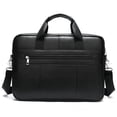thumbnail image 3 of Bolso de negocios para hombre, bolso de mano para hombre, de piel auténtica, de moda, de piel de vaca de capa superior, maletín, bolso para ordenador para hombre, 3 of 5