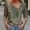 Army Green, variant on WXLWZYWL Fall Tops for Women Long Sleeve Collared V Neck Womens Button Down Color Block Blouse Casual Loose Fall Clothes