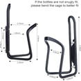 thumbnail image 4 of FiveBox Bike Biking Water Bottle Cage, 2Pack Cycling Bicycle Water Bottle Cage Holder Bracket for Mountain Bike MTB Road Bike, Bike Accessories, Made of Lightweight Aluminum Alloy (Black), 4 of 10