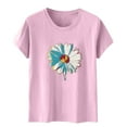 thumbnail image 5 of At T Shirts for Women Short Sleeve Summer Tops Floral Graphic Tees Casual Tunic Cute T-Shirt Loose Fit Crew Neck Blouses Plus Size Basic Shirts Cancel Membership Buy Again, 5 of 5