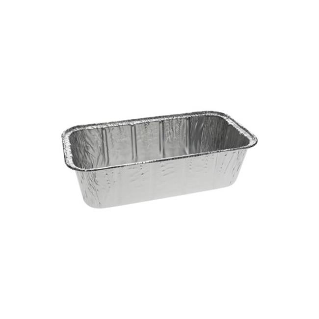 2 lb. Case of 50 Foil Loaf Pan Baking Foil Pans Disposable Pactiv 